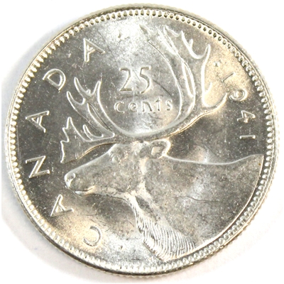 1941 Canada 25-cents Brilliant Uncirculated (MS-63) $