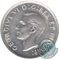 1942 Canada 25-cents AU-UNC (AU-55)