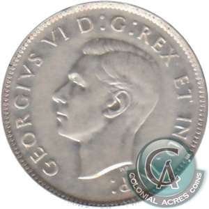 1943 Canada 25-cents VF-EF (VF-30)