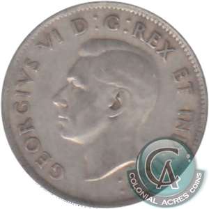 1948 Canada 25-cents Fine (F-12)