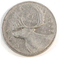 1953 Large Date NSS Canada 25-cents Circulated