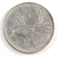 1953 Small Date SS Canada 25-cents Circulated