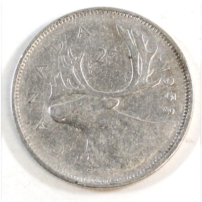 1953 Small Date SS Canada 25-cents Circulated