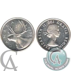 1955 Canada 25-cents AU-UNC (AU-55)