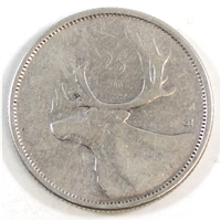 1955 Canada 25-cents Circulated