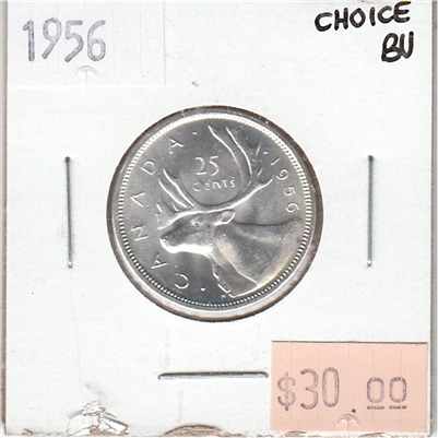 1956 Canada 25-cents Choice Brilliant Uncirculated (MS-64)