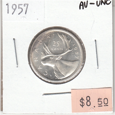 1957 Canada 25-cents AU-UNC (AU-55)