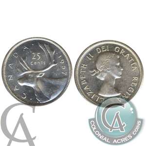 1957 Canada 25-cents UNC+ (MS-62)