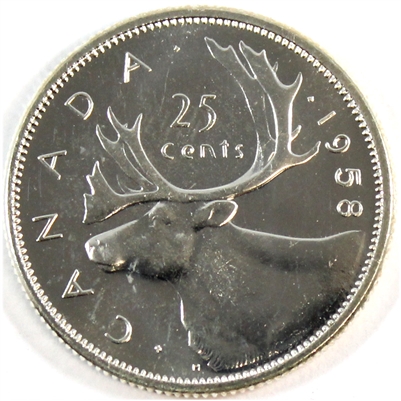 1958 Canada 25-cents Proof Like