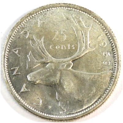 1959 Canada 25-cents Uncirculated (MS-60)