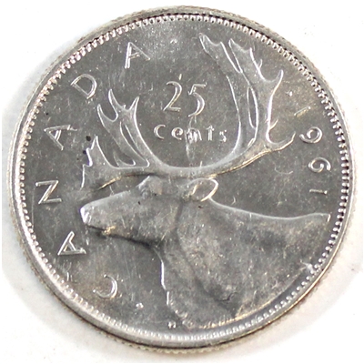 1961 Canada 25-cents AU-UNC (AU-55)