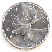 1961 Canada 25-cents Brilliant Uncirculated (MS-63)