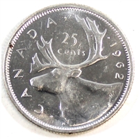 1962 Canada 25-cents UNC+ (MS-62)