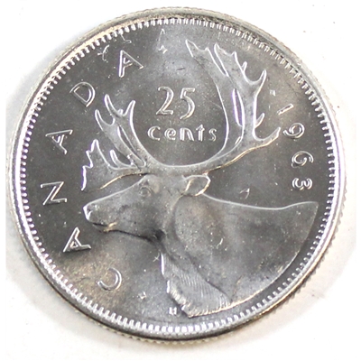 1963 Canada 25-cents Brilliant Uncirculated (MS-63)