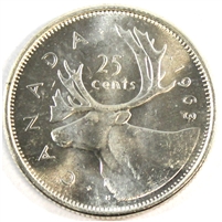 1963 Canada 25-cents Choice Brilliant Uncirculated (MS-64)