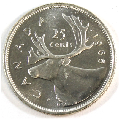 1965 Canada 25-cents Choice Brilliant Uncirculated (MS-64)