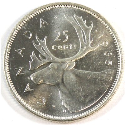 1965 Canada 25-cents UNC+ (MS-62)
