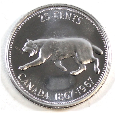 1967 Canada 25-cents Proof Like