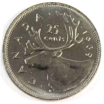 1969 Canada 25-cents Brilliant Uncirculated (MS-63)