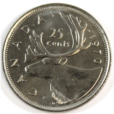 1970 Canada 25-cents Brilliant Uncirculated (MS-63)