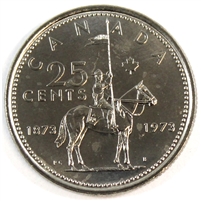 1973 RCMP Canada 25-cents Brilliant Uncirculated (MS-63)