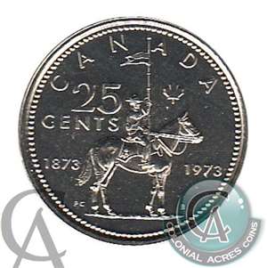 1973 Large Bust Canada 25-cents Proof Like $