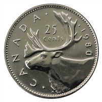 1980 Canada 25-cents Proof Like