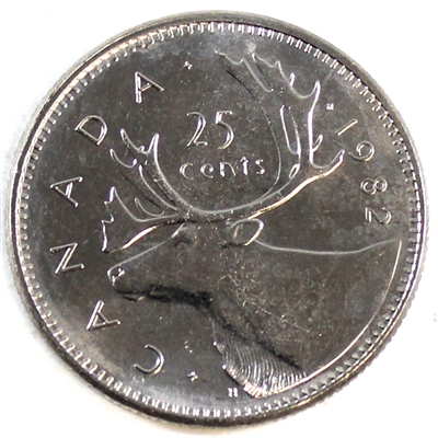 1982 Canada 25-cents Brilliant Uncirculated (MS-63)