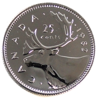 1982 Canada 25-cents Proof Like