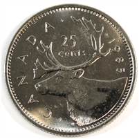 1985 Canada 25-cents Brilliant Uncirculated (MS-63)