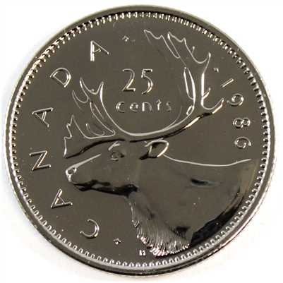1986 Canada 25-cents Proof Like