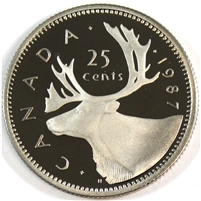 1987 Canada 25-cents Proof