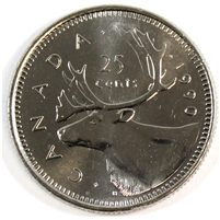 1990 Canada 25-cents Brilliant Uncirculated (MS-63)