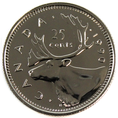 1990 Canada 25-cents Proof Like