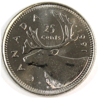 1991 Canada 25-cents Brilliant Uncirculated (MS-63)