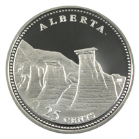 1992 Alberta Canada 25-cents Silver Proof