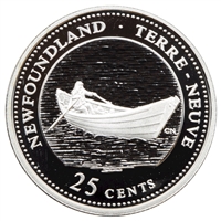 1992 Newfoundland Canada 25-cents Silver Proof