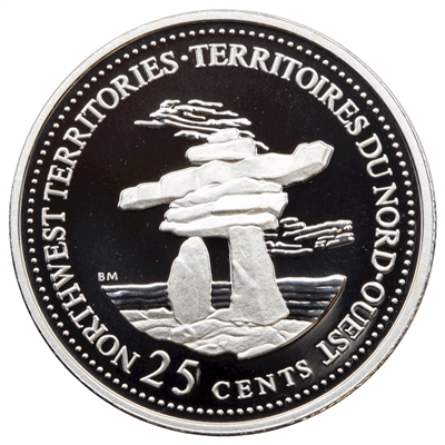 1992 Northwest Territories Canada 25-cents Silver Proof