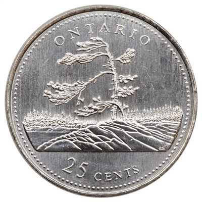 1992 Ontario Canada 25-cents Brilliant Uncirculated (MS-63)