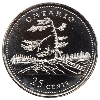 1992 Ontario Canada 25-cents Proof Like