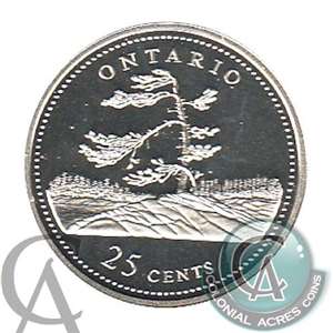1992 Ontario Canada 25-cents Silver Proof