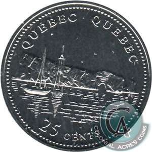 1992 Quebec Canada 25-cents Proof Like