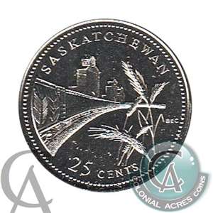 1992 Saskatchewan Canada 25-cents Proof Like