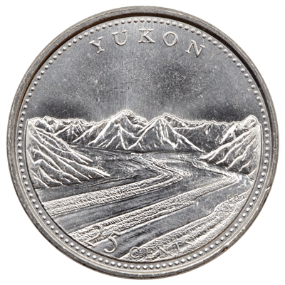 1992 Yukon Canada 25-cents Brilliant Uncirculated (MS-63)