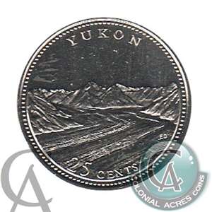 1992 Yukon Canada 25-cents Proof Like