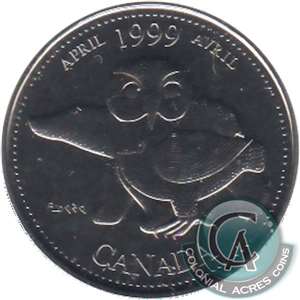 1999 April Canada 25-cents Proof Like