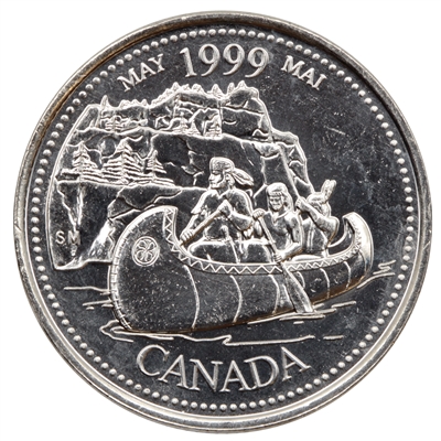 1999 May Canada 25-cents Brilliant Uncirculated (MS-63)