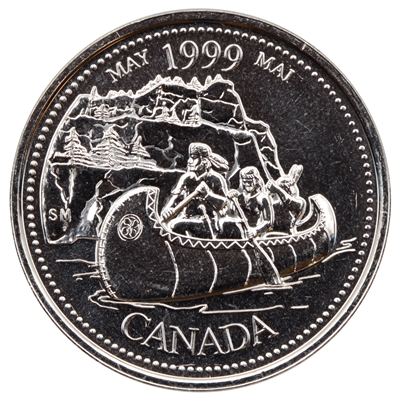 1999 May Canada 25-cents Proof Like