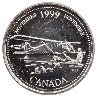 1999 November Canada 25-cents Brilliant Uncirculated (MS-63)
