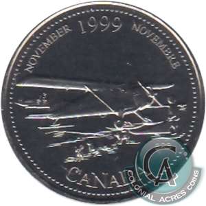 1999 November Canada 25-cents Proof Like